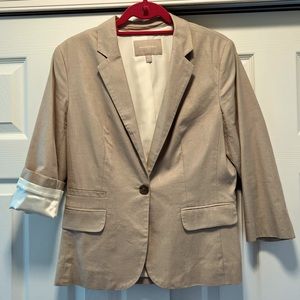 Banana Republic Beige Blazer - 3/4 Length Sleeves